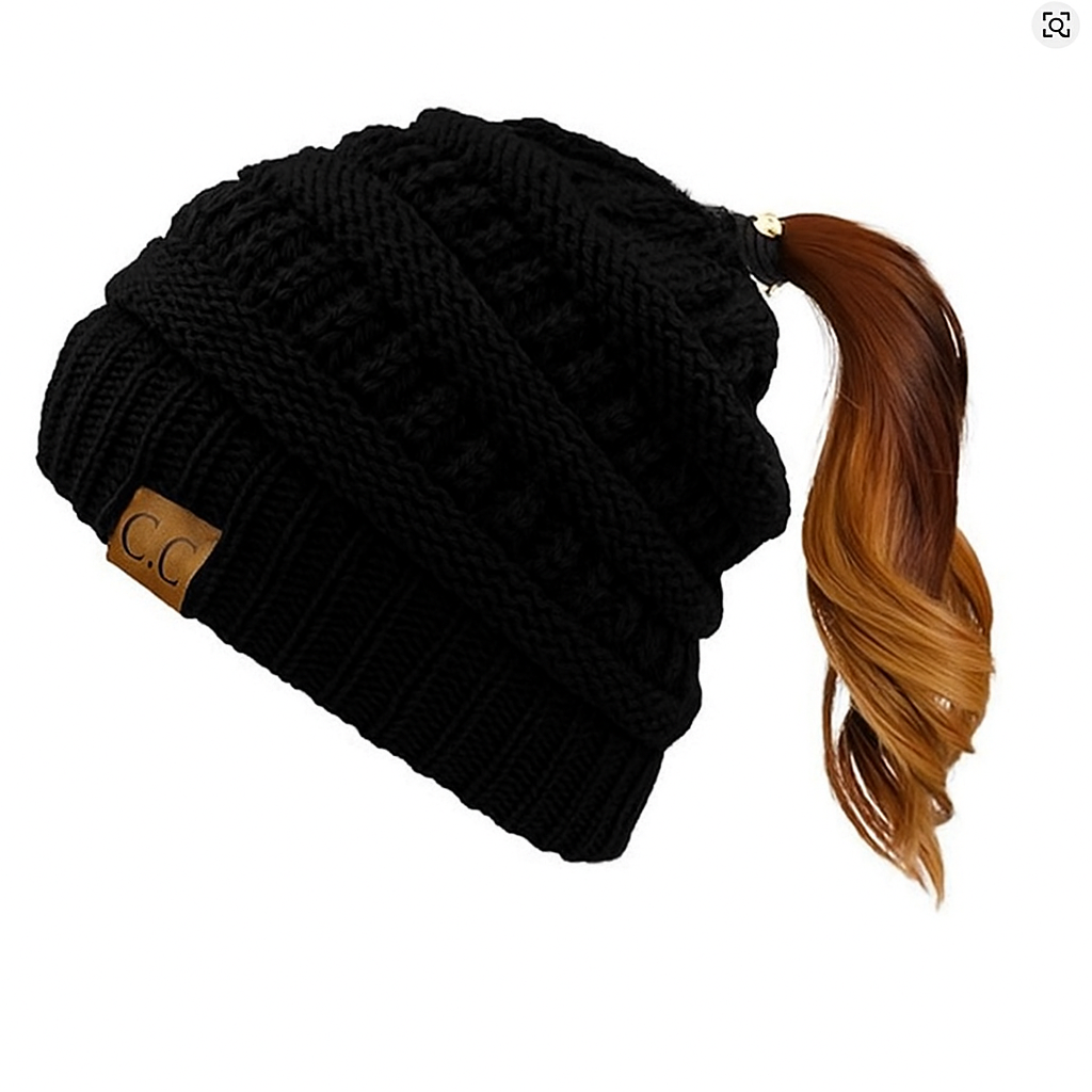 Bonnet PonyEase Winter – Spécial Queue de Cheval